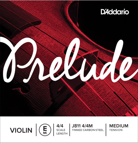 D'Addario Prelude Violin E String, Medium Tension