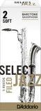 D'Addario Select Jazz Filed Baritone Saxophone Reeds, 5-Pack