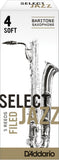 D'Addario Select Jazz Filed Baritone Saxophone Reeds, 5-Pack