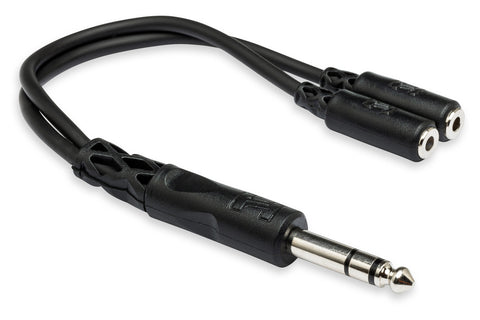 Hosa 1/4" TRS to Dual 3.5mm TRSF Y Cable