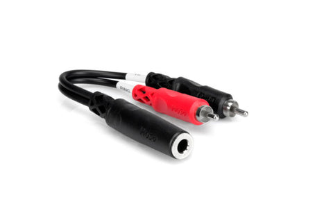 Hosa 1/4" TSRF to Dual RCA Stereo Breakout Cable